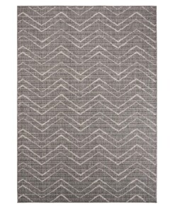 Tappeto zigzag da esterno Summer - Grigio/Crema - overzicht boven