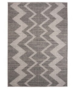 Tappeto zigzag da esterno Sunny - Grigio - overzicht boven