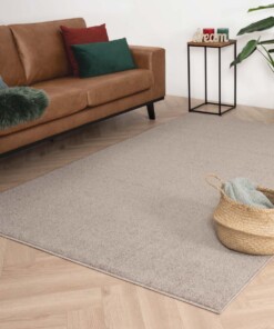 Tappeto quadrato a pelo raso Fine - Beige