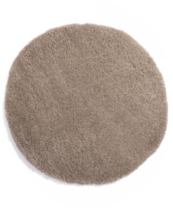 Tappeto rotondo a pelo lungo Cozy Shaggy - Beige - overzicht boven