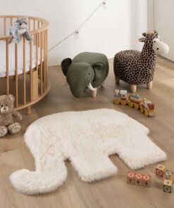 Tappeto per bambini soffice Elefante - soffice Crema - sfeer