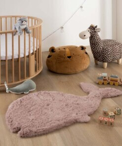 Tappeto per bambini soffice Balena - soffice Rosa - sfeer