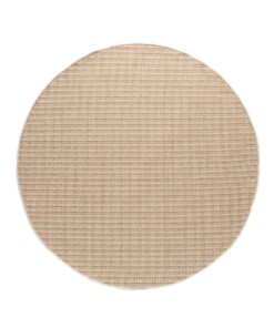 Tappeto da esterno rotondo Sunny - Beige - overzicht boven