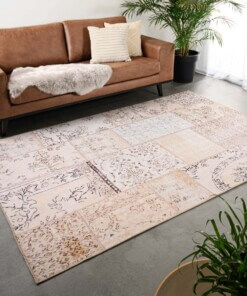 Tappeto patchwork - Fade Heritage Beige - sfeer