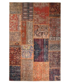 Tappeto patchwork - Fade Heritage Blu/Multicolore - overzicht boven