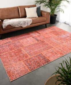 Tappeto patchwork - Fade Heritage Terracotta - sfeer