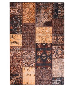 Tappeto patchwork - Fade No.1 Oro/Marrone - overzicht boven