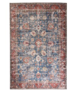 Tappeto vintage - Fade Oasis Blu/Rosso - overzicht boven