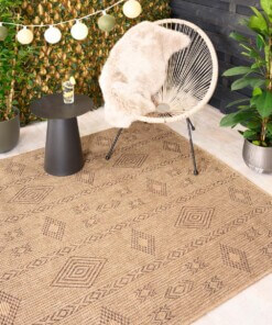 Tappeto da esterno effetto juta - Boho Bliss Beige/Marrone