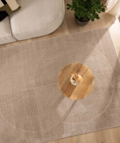 Tappeto stile scandinavo - Contour Circle Beige