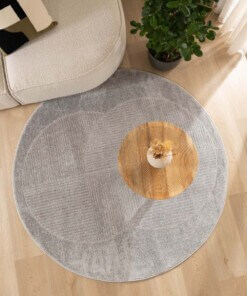 Tappeto stile scandinavo rotondo - Contour Circle Grigio