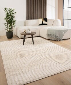 Tappeto stile scandinavo - Arc Curve Crema