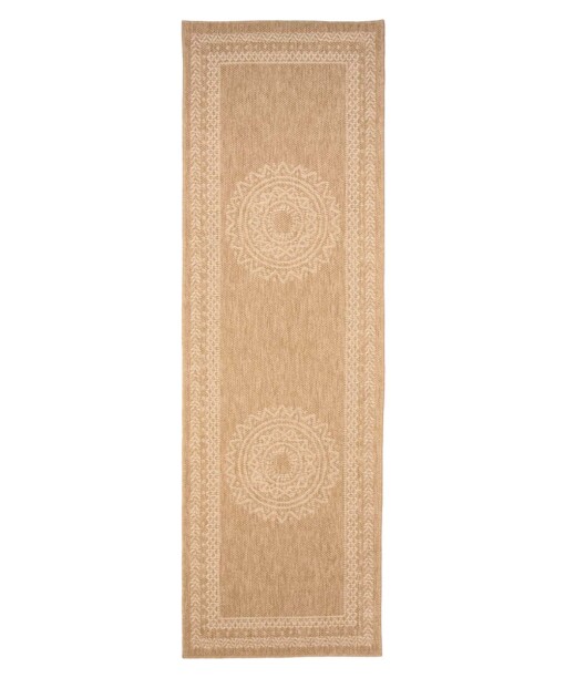 Tappeto da balcone effetto juta - Boho Mandala Beige/Bianco - overzicht