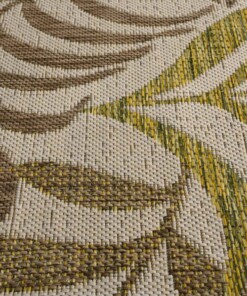 Tappeto da esterno Foglie di palma - Coastal Breeze Beige/Verde - close up