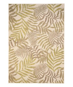 Tappeto da esterno Foglie di palma - Coastal Breeze Beige/Verde - overzicht