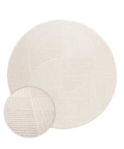 Tappeto stile scandinavo rotondo - Contour Circle Crema - overzicht