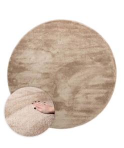 Tappeto rotondo in velluto - Flair Beige - overzicht