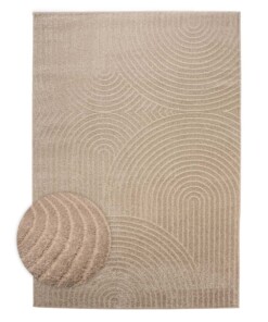 Tappeto stile scandinavo - Contour Curve Beige - overzicht