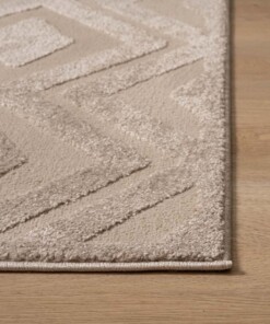 Tappeto stile scandinavo quadrato - Contour Diamond Beige - close up