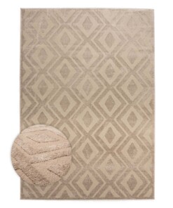 Tappeto stile scandinavo - Contour Diamond Beige - overzicht