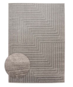 Tappeto stile scandinavo quadrato - Contour Edge Grigio - overzicht