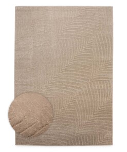 Tappeto stile scandinavo - Contour Leaf Beige - overzicht