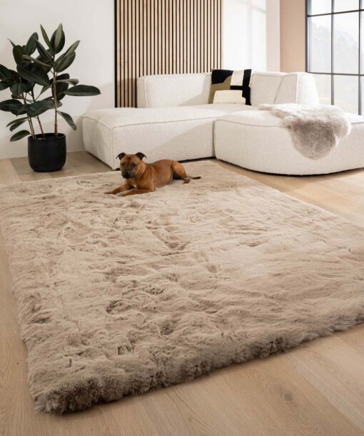 Tappeto soffice a pelo lungo - Comfy Deluxe Tortora