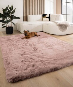 Tappeto soffice a pelo lungo - Comfy Deluxe Rosa