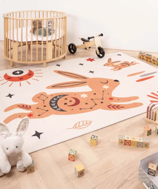 Tappeto per bambini Coniglio - Happy Dreams Multicolore - sfeer