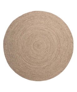 Tappeto rotondo in cotone Joy - Beige/Bianco - overzicht