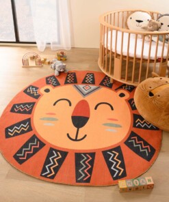 Tappeto per bambini Leone - Smile Terracotta - sfeer