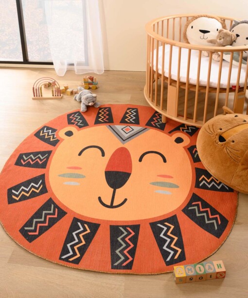 Tappeto per bambini Leone - Smile Terracotta - sfeer